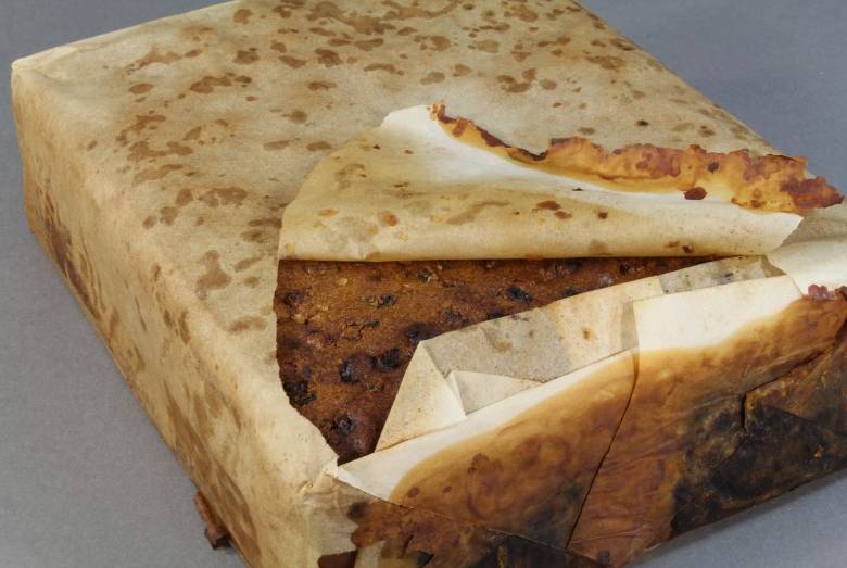 Así lucía la torta al sacarla de la lata. FOTO Cortesía Antarctic Heritage Trust 