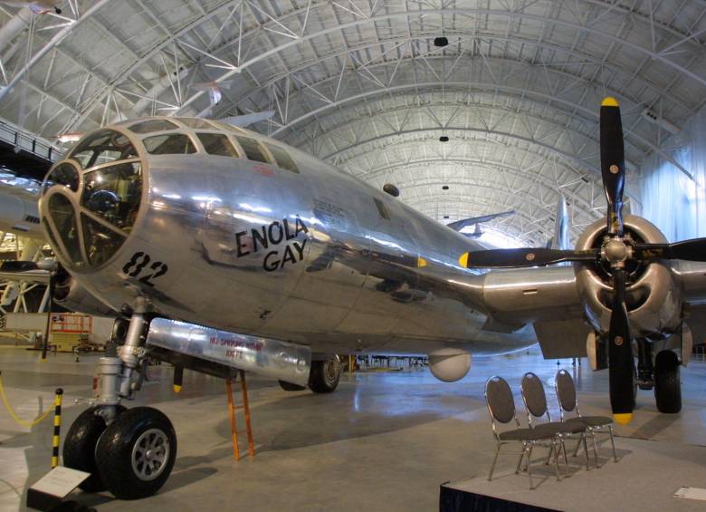 Desde este avión fueron lanzados los ataques nucleares contra Hiroshima y Nagasaki. FOTO ARCHIVO