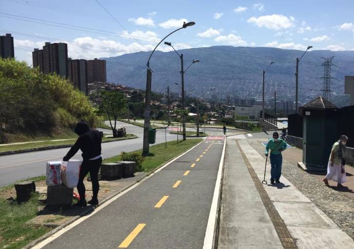 Sector La Aurora, en el occidente de Medellín. FOTO EDWIN BUSTAMANTE