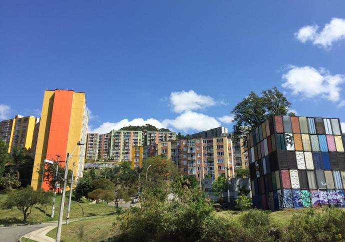 Sector La Aurora, en el occidente de Medellín. FOTO EDWIN BUSTAMANTE