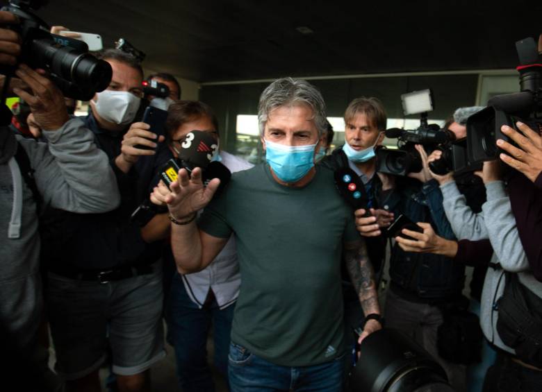 Jorge Messi a su llegada a Barcelona. FOTO EFE