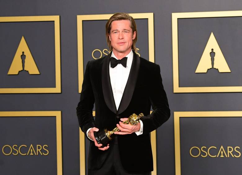 Brad Pitt fue el primer ganador de la noche. FOTO AFP
