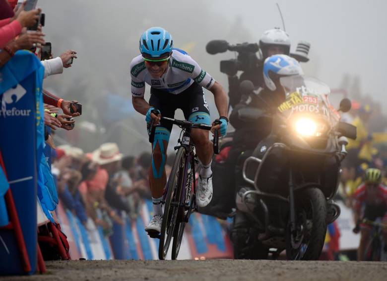 El mejor colombiano fue Miguel Angel López quien arribó 18 a 2.50 del líder y ahora es cuarto en la general. FOTO EFE