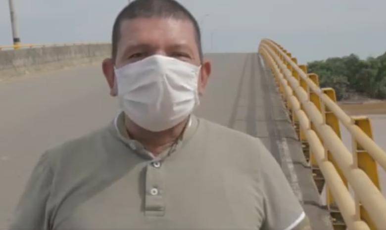 El alcalde de Nechí, Marcos Javier Madera, recibió este fin de semana un diagnóstico positivo para covid-19. FOTO: Tomada de video. Cortesía Alcaldía de Nechí. 