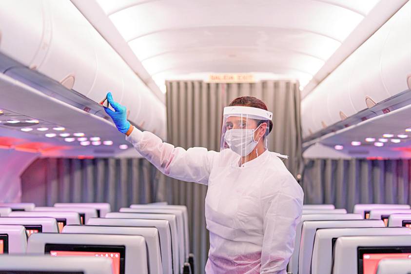 En Avianca se ajustaron todos los procesos a las medidas sanitarias y para esto fue incluida la tripulación que hace parte de la compañía. FOTO cortesía avianca