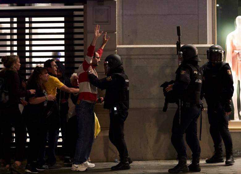 Protestas en Cataluña. FOTO EFE
