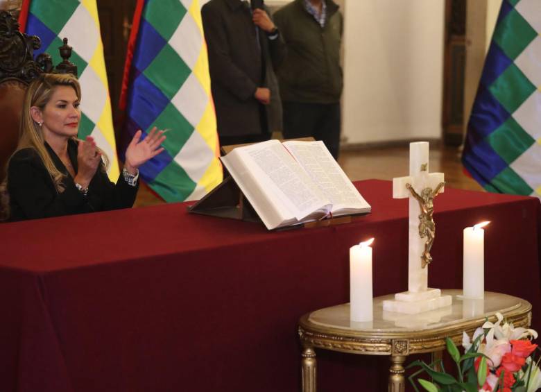 Presidenta interina de Bolivia, Jeanine Áñez. FOTO: EFE