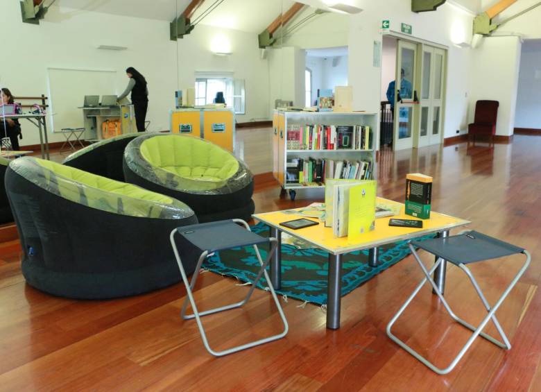 Modelo de una de las bibliotecas que serán instaladas en las zonas veredales. Para cada una fue asignada un bibliotecario. FOTO Cortesía ministerio de cultura 