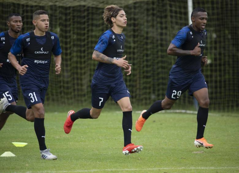Bayron Garcés se prepara fuertemente en Llanogrande para buscar un lugar en la titular del cuadro rojo. FOTO edwin bustamante