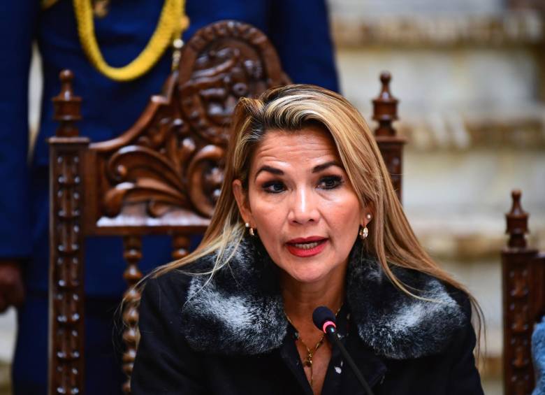 Presidenta interina de Bolivia, Jeanine Áñez. FOTO AFP