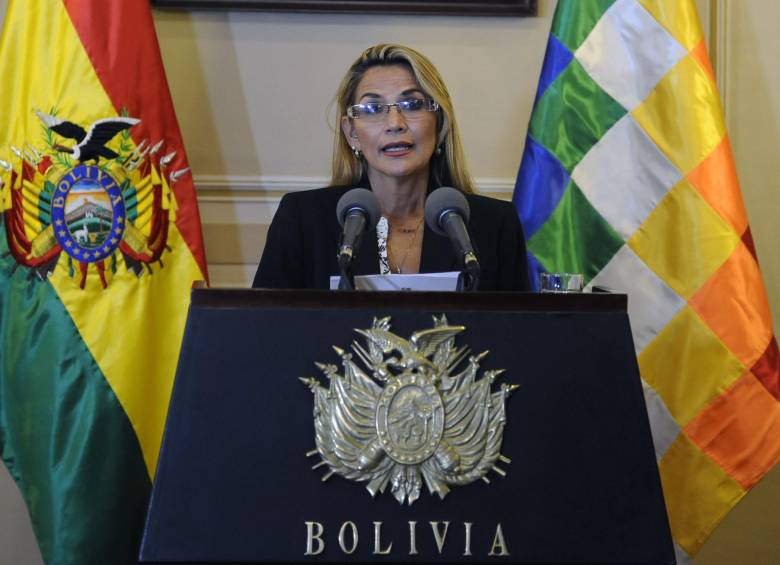 Presidenta interina de Bolivia. FOTO: AFP
