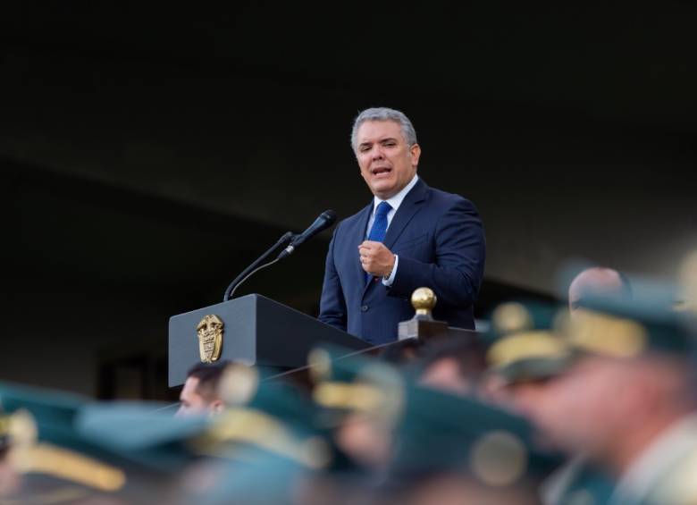 El presidente Iván Duque posesionó hoy a Carlos Holmes Trujillo como ministro de Defensa. FOTO Colprensa
