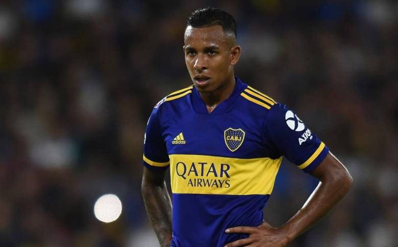 Sebastián Villa, jugador colombiano de Boca Juniors. FOTO EFE