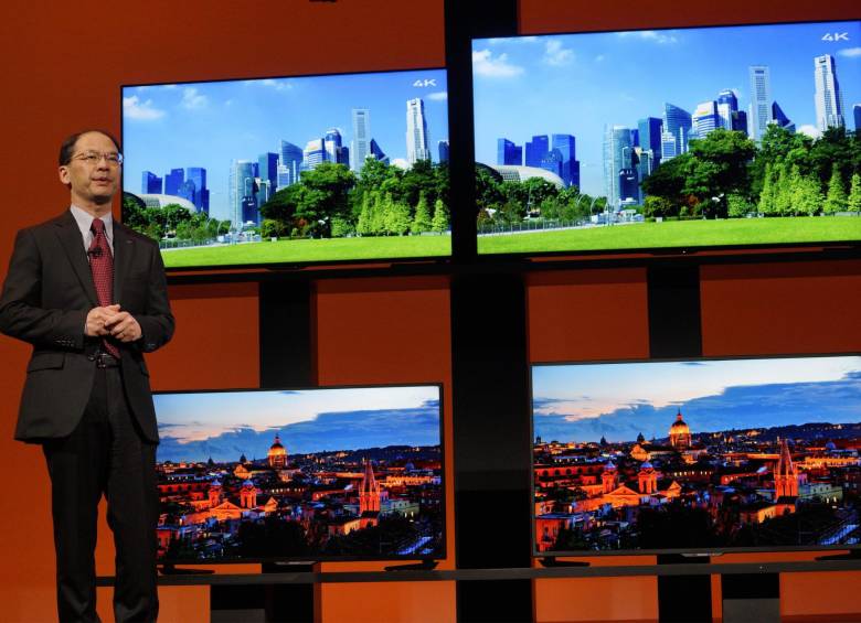 Televisores 4k de Sharp Electronics presentados en el CES 2015. FOTO reuters