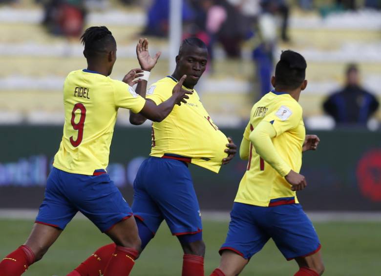 Ecuador vs. Bolivia hace parte de la décima jornada de las eliminatorias sudamericanas del Mundial de Rusia 2018, fue disputado en el estadio Hernando Siles, de La Paz, a 3.600 metros sobre el nivel del mar. FOTO AP