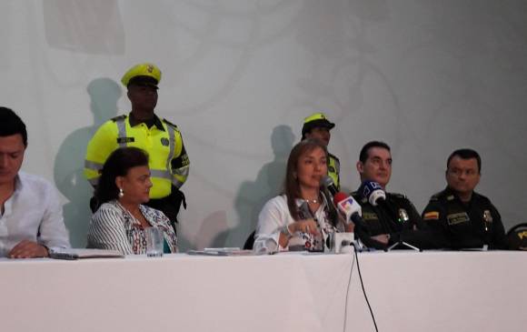 En Cartagena, las autoridades presentaron el plan de seguridad vial para la semana de receso escolar. Foto: Ferney Arias.