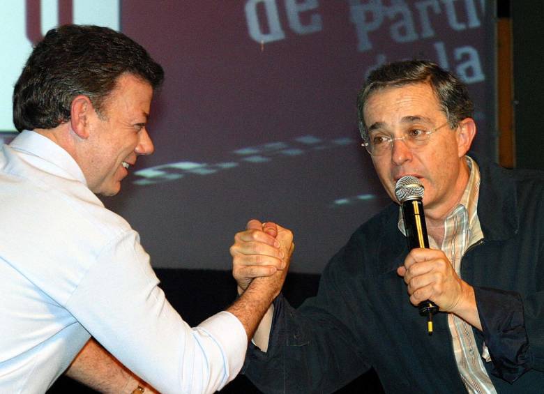 Juan Manuel Santos y Álvaro Uribe Vélez. FOTO Colprensa