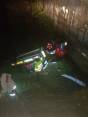 Las labores de rescate, apoyadas por la Policía Nacional, transcurrieron durante la madrugada de este martes. 
