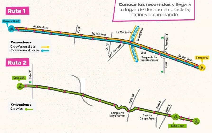 Activarán dos ciclovías en Medellín para mitigar crisis ambiental