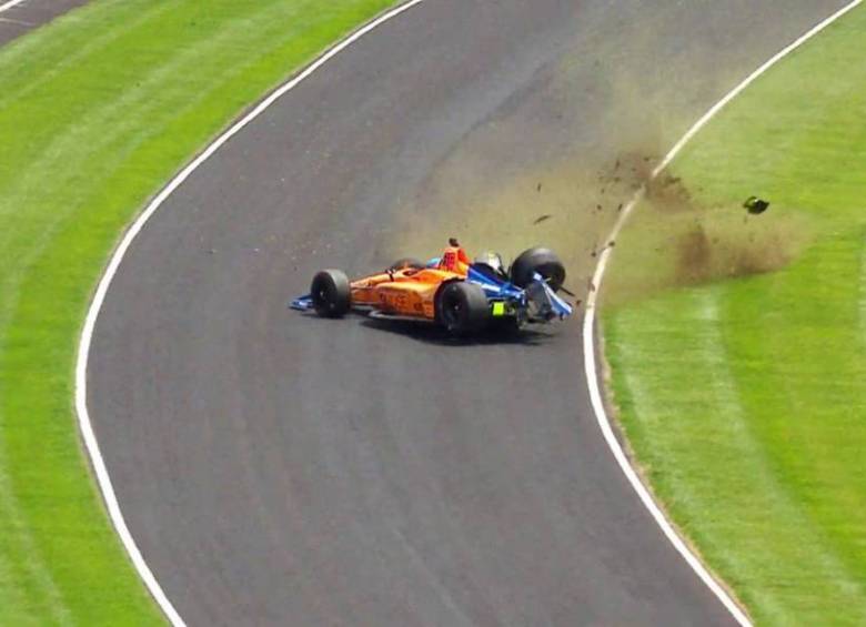 Momento del acidente del piloto español. Foto tomada de Indicar