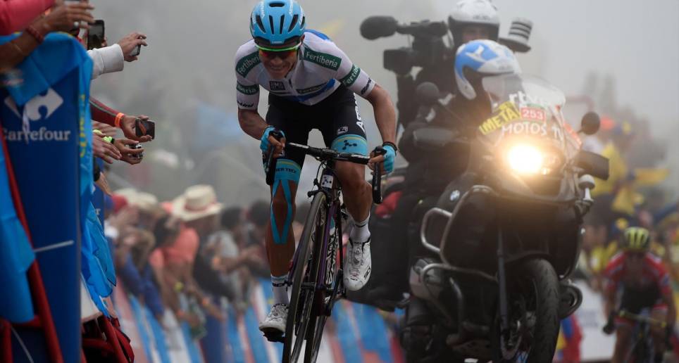 El mejor colombiano fue Miguel Angel López quien arribó 18 a 2.50 del líder y ahora es cuarto en la general. FOTO EFE