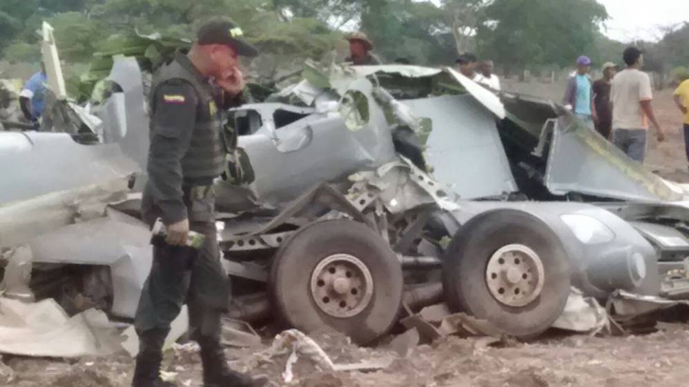 Once militares muertos dejó el accidente de un avión Casa de la Fuerza Aérea Colombiana en zona rural del municipio de Codazzi, Cesar. FOTO CORTESÍA