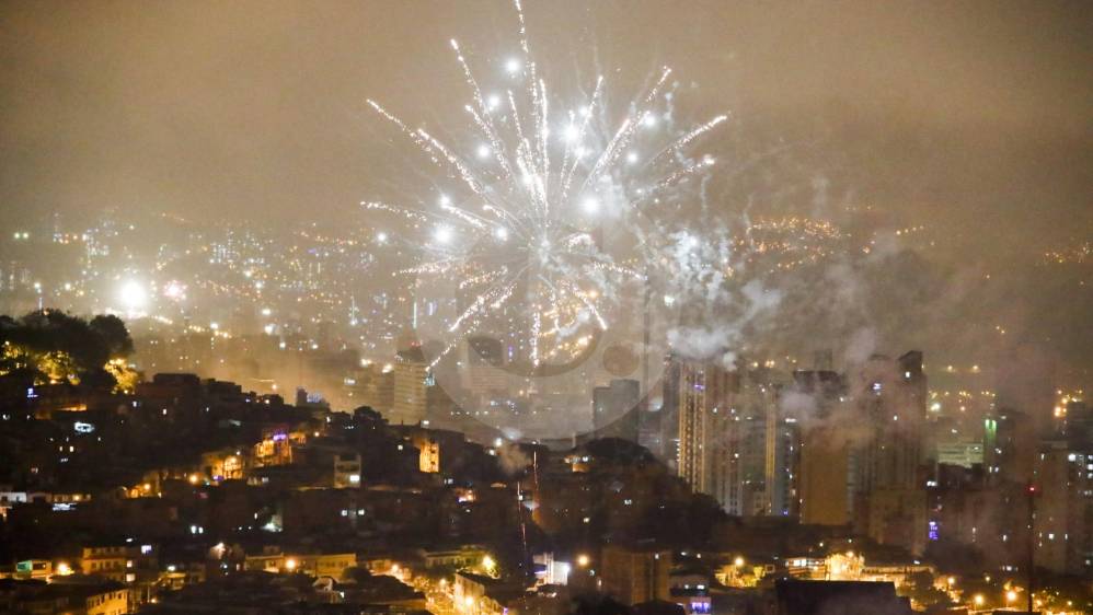 Mucha pólvora en el oriente de Medellín. FOTO Robinson Sáenz.